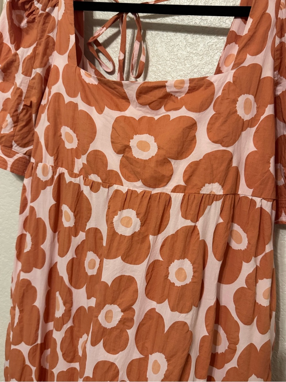 Jacquie The Label Orange & Pink Retro Floral Midi Dress| M - Picture 2 of 4